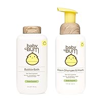 Sun Bum Baby Bum Shampoo & Wash & Bubble Bath | Tear Free Foaming Soap for Sensitive Skin with Nourishing Coconut Oil | Natural Fragrance | Gluten Free & Vegan