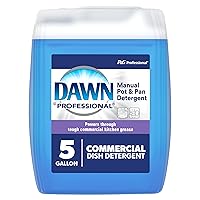 P&G Dawn Dishwashing Liquid Soap Detergent, Bulk Degreaser Removes Greasy Foods from Pots, Pans and Dishes in Commercial Restaurant Kitchens, Regular Scent, 5 gallon (Packaging May Vary)