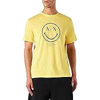 A｜X ARMANI EXCHANGE Men's Smiley Face Logo Slim Fit T-Shirt