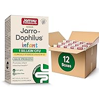 Jarrow Formulas Jarro-Dophilus Infant Probiotic Drops - 1 Billion CFU Per Serving - 0.51 fl oz (15 mL) - Liquid Supplement Promotes Infant Intestinal Health - Dairy Free (Pack of 12)