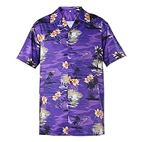Century Star Mens Hawaiian Shirts Floral Casual Button-Down Shirts Short Sleeve Tropical Summer Shirts for Men