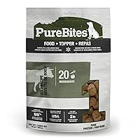 PureBites Beef Freeze Dried Dog Food, 20 Ingredients, Made in USA, 10oz