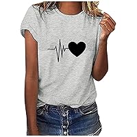TWGONE Womens Tops Casual Summer Graphic Tees Short Sleeve Shirts Sunflower Crewneck T-Shirts Spring Tops
