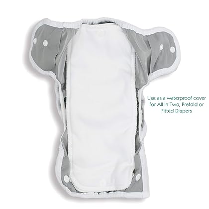Thirsties Duo Wrap Reusable Cloth Diaper Cover, Snap Closure, Rainbow Size One (6-18 lbs)