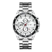 Wrist Watch for Men, Classic Analog Quartz Men's Watch with Calenda, Gent's Watch with Stainless Steel Strap