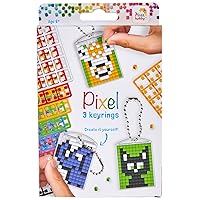 Pixel PX20130 Creative Kit with 3 Keyrings + Booklet 38 Models Animals, Suitable for Ages 8 and Above