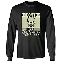 Company Specific Gift Idea Skull Do Not Fuck Perfect Present for Colleagues and Work Mates Black and Muticolor Unisex Long Sleeve T Shirt