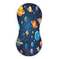 Planets and Stars Baby Burp Cloths Extra Soft and Absorbent Burping Rags Cotton Burping Clothes Baby Washcloths for Newborn Boys Girls - 2 Pack