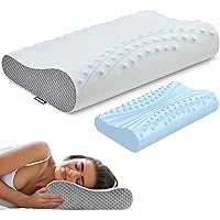 Neck Pillow for Neck Pain Relief, Contour Memory Foam Pillows for Sleeping, Cervical Pillow Ergonomic Orthopedic Cooling Pillow for Side,Back & Stomach Sleepers