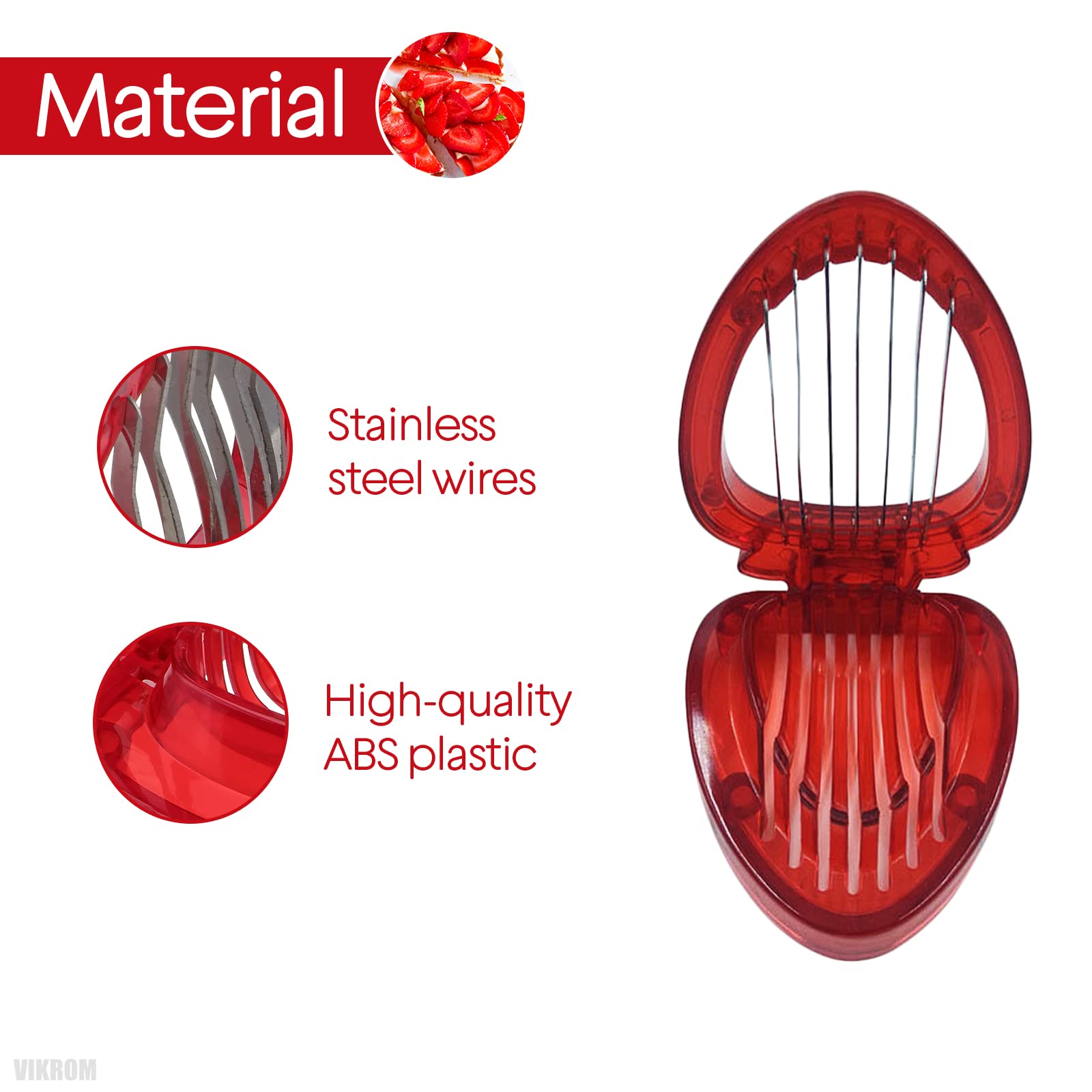 2 Pack Of Silicone Mini Cake Baking Molds & Strawberry Slicer Kitchen Gadget