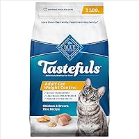 Blue Buffalo Tastefuls Adult Dry Cat Food for Weight Management, Made in the USA with Natural Ingredients, Chicken Recipe, 3-lb. Bag