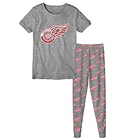 Outerstuff Youth Detroit Red Wings Short Sleeve T-Shirt & Pants Sleep Set - Size Youth