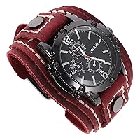 VALICLUD Watch Chain Men's Watch Cowhide Strap Watch Men's Wrist Watches Men Watches Sport Mens Casual Watches