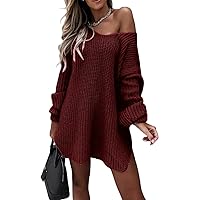 Lantern Sleeve Knitted V-Neck Sweater, Autumn and Winter New Knitted V-Neck Sweater, Women's Clothing
