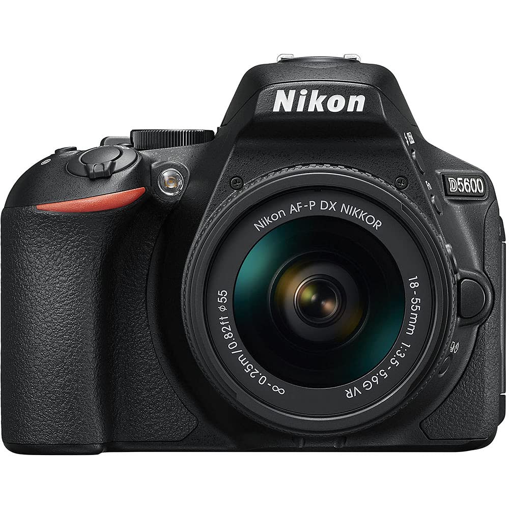 Nikon D5600 24.2MP DSLR Digital Camera with 18-55mm Lens (1576) Bundle Kit with 64GB Ultra SD Card + Large Camera Bag + Filter Kit + Spare Battery + Telephoto Lens + More