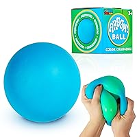 Power Your Fun Arggh Large Stress Ball for Adults and Kids - 3.75 Inch Anxiety Relief Ball Fidget Toy, Color-Changing Stress Relief Hand Squeeze Sensory Balls Big Squishy Toys for Kids (Blue/Green)