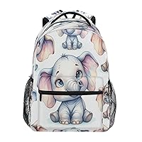 Kid Cartoon Elephant Backpack,Elementary School Backpack Elephant Kid Bookbag for Boy Girl Ages 5 to 13,3