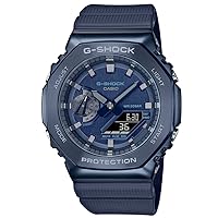 Casio Women Analogue-Digital Quartz Watch with Plastic Strap GM-2100N-2AER, Blue, GM-2100N-2AER