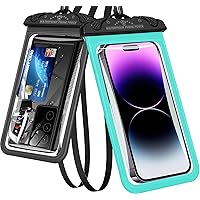 Waterproof Phone Pouch, Waterproof Phone case with Lanyard, Large Cell Phone Dry Bag for iPhone15 14 13 12 Pro Max, Galaxy S24 S23 Ultra- Cruise Ship Essentials-2 Pack