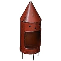 Azi-azi AZ-1368 Rocket Planter, Red, 3.0 x 3.0 x 8.7 inches (7.5 x 7.5 x 22 cm)
