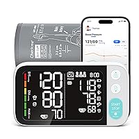Blutooth Blood Pressure Monitors for Home Use, Blood Pressure Machine with Dual-Display, Extra-Large Adult Cuff, 500 Readings, Voice Broadcast - Automatic BP Monitor with Bluetooth