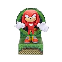 Sonic the Hedgehog 6-inch Knuckles Action Figure with Customizable Face Expressions and Holographic Display base. Ages 14+ (Officially licensed by Sega)