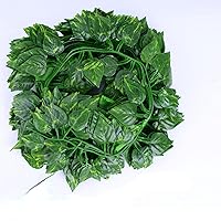 Imitation Rattan Leaves Flower Vine Decorated with Vine Green Rose Grape Leaves Green Lotus Leaf 1 Packet (12 Pieces)