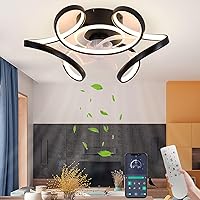 YOCOMO Ceiling Fan with Lighting LED Dimmable Fan Lamp Fan Lamps with Remote Control Timer Quiet Modern Ceiling Fan Light for Living Room Bedroom Dining Room