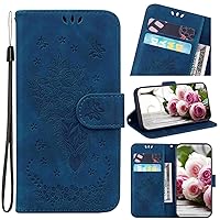 MojieRy Phone Cover Wallet Folio Case for Samsung Galaxy A13 4G, Premium PU Leather Slim Fit Cover for Galaxy A13 4G, 2 Card Slots, Fashion Cover, Blue