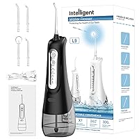 Water Dental Flosser for Teeth Cordless - COOLPEEN Portable Oral Irrigator Dental - 300ML, IPX7 Waterfroof, DIY & 3 Modes, 3 Jet Tips and Tongue Cleaner, USB Rechargeable for Travel Home