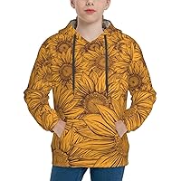 Sunflowers Men'S Hoodies 3d Print Novelty Graphic Hoodies For Men - Unisex Pullover Sweatshirts