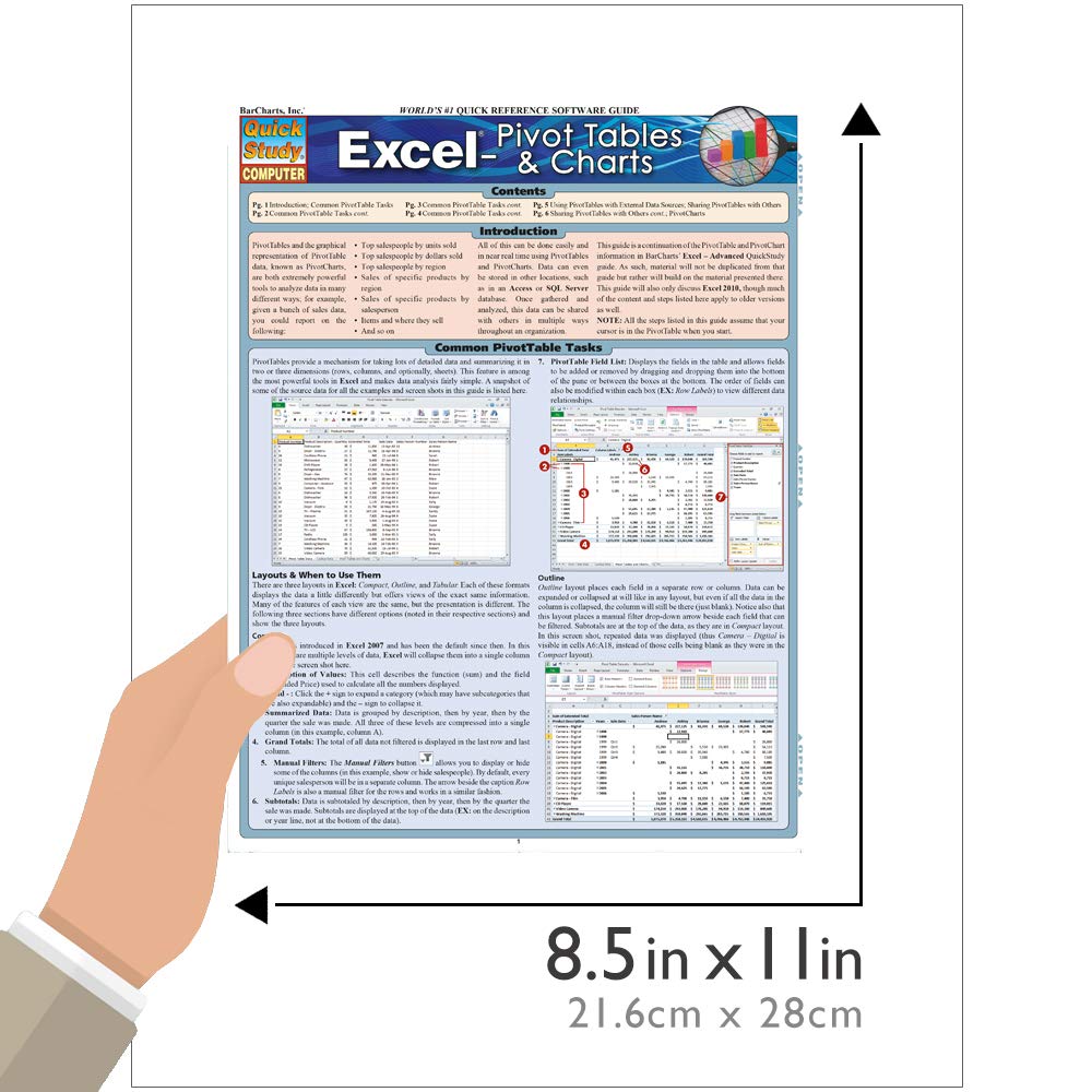 Excel: Pivot Tables & Charts (Quick Study Computer)