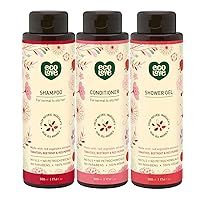 ecoLove – Natural Shampoo, Conditioner & Moisturizing Body Wash, for Normal and Oily Hair - With Organic Tomato and Beet Extract No SLS or Parabens - Vegan and Cruelty-Free