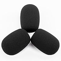 LEFXMOPHY BPHS1 Windscreen for Audio-Technica BPHS1 BPHS1-XF4 BPHS2 Microphone Pop Filter Replacement Mic Foam Cover Pack of 3