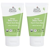 Organic Baby Face Nose & Cheek Balm | Moisturizer with Calendula Oil for Dry Skin Care, Natural Petroleum Jelly Alternative (2-Fluid Ounce, 2-Pack)