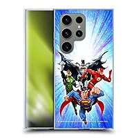 Head Case Designs Officially Licensed Justice League DC Comics Heroes Blue Purple Airbrushed Soft Gel Case Compatible with Samsung Galaxy S24 Ultra 5G