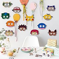 12Pcs Cartoon Anime Party Mask, Anime Game Felt Mask Decorations for Birthday Party Favors Dress Up Masks for Kids Boys, Birthday Party Supplies, Anime Themed Birthday Decorations