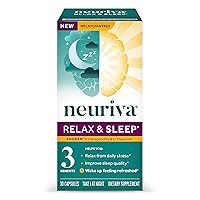 Melatonin Free Natural Sleep Aid Supplement with L-Theanine to Help You Relax & Ashwagandha to Support Restorative Sleep So You Can Wake Up Feeling Refreshed, 30ct Capsules