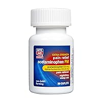 Rite Aid Extra Strength PM Pain Relief Caplets, 500mg Acetaminophen / 25mg Diphenhydramine - 50 Count | Nighttime PM Pain Reliever + Sleep Aid | Joint Pain Relief | Menstrual Pain Relief + PMS Relief
