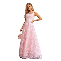 Women Lace Long Printed Evening Dress Strapless Evening Gowns