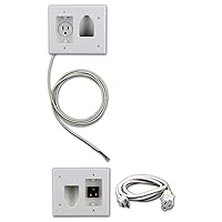 Electronics In-Wall Cable Management Kit: Advanced TV Cable Hider Wall Kit-Complete Low Voltage Cord Hider For Sleek Wall-Mounted TV Setup - DIY Cable Organizer, Kit Single Power Solution