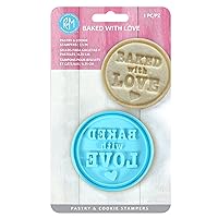 International 0412 Baked with Love Pastry and Cookie Stamper, Blue, 2.5