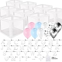 White Baby Boxes with Letters for Baby Shower | Baby Blocks for Baby Shower | Baby Balloon Boxes with Letters | Baby Shower Boxes | Baby Shower Blocks Decoration | Baby Decorations for Baby Shower