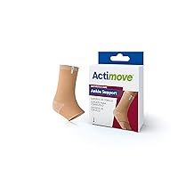 Actimove Arthritis Care Ankle Support with Heat-retaining Fabric – Drug-free Pain Management for Arthritis, Increases Blood Circulation – Left/Right Wear – Beige, Large