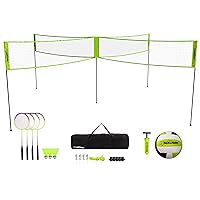 4 Square Volleyball/Badminton Combo and Pickleball Combo Accessories Included - Multiple Styles Available