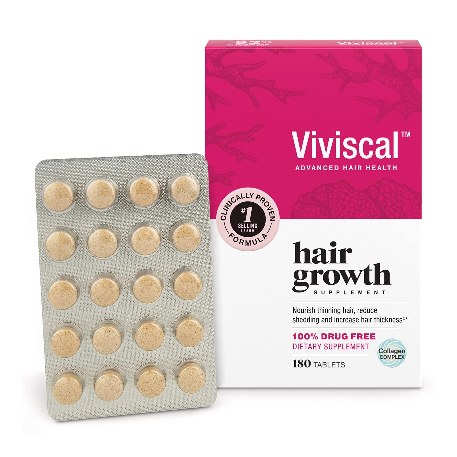 Mua Viviscal Women's Hair Growth Supplements with Proprietary Collagen  Complex, 1 Selling for Clinically Proven Results of Thicker, Fuller Hair;  Nourish Thinning Hair (180 Tablets - 3 Month Supply) trên Amazon Mỹ chính  hãng 2023 | Giaonhan247