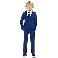 Opposuits Boys Solid Color Party Suit - Prom and Wedding Party Outfit - Including Blazer, Pants and Tie
