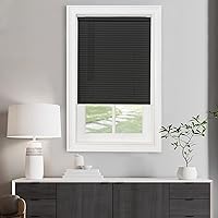 Cordless Light Filtering Mini Blinds for Indoor Windows - 35 Inch Width, 64 Inch Length, 1