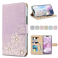 AQUOS zero2 SHV47 Case, Notebook Type, SH-01M Case, Stand Function, Card Holder Included, for SH-M13, Cherry Blossom 3, AQZE2-Y01-AY15, Purple Flower-Y01