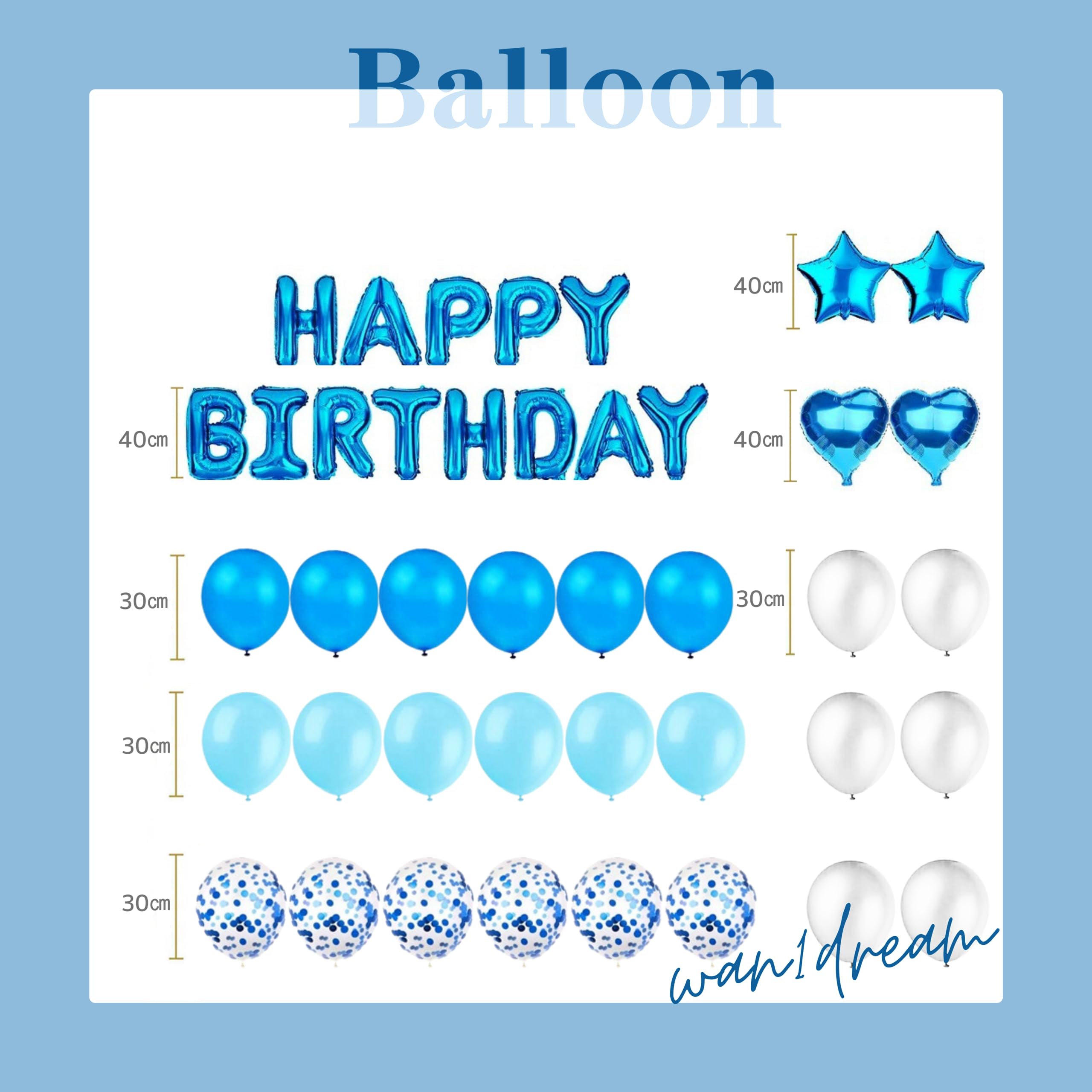 Mua WAN 1 Dream Birthday Balloons, Happy Birthday Decoration ...